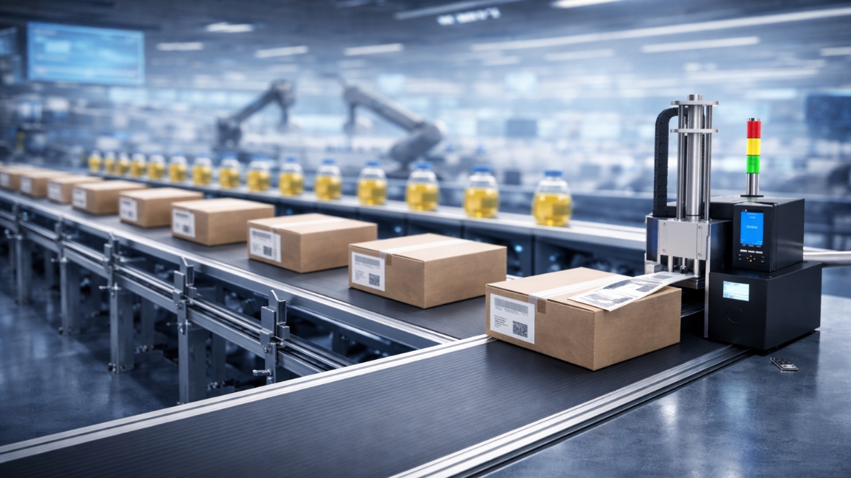 Aplicador automático APLEX para etiquetado industrial